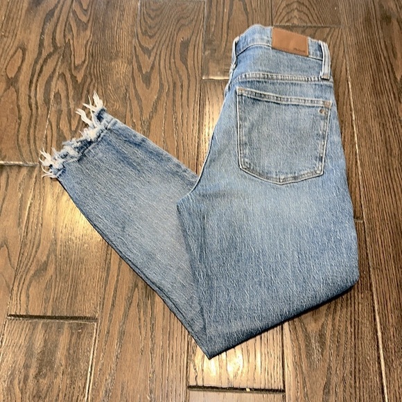 Madewell high rise slim crop boyfriend Blue Denim Jeans size 26 - Picture 2 of 8